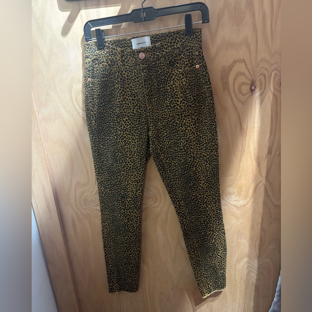 Current/Elliott Leopard Print Ankle Jeans